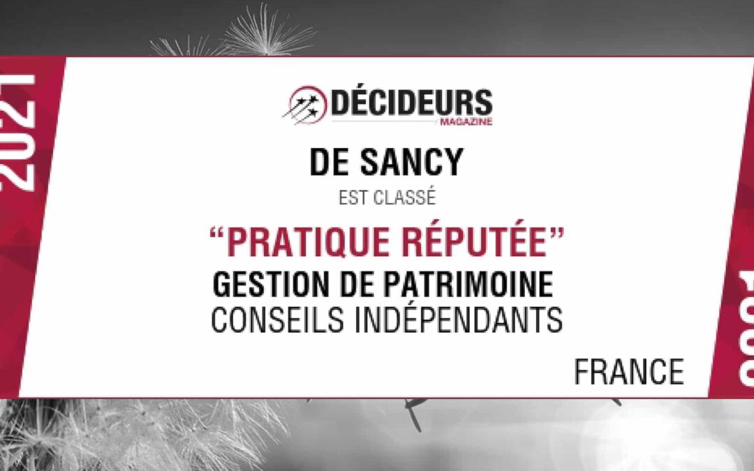 De Sancy parmi les meilleurs cabinets de conseil !