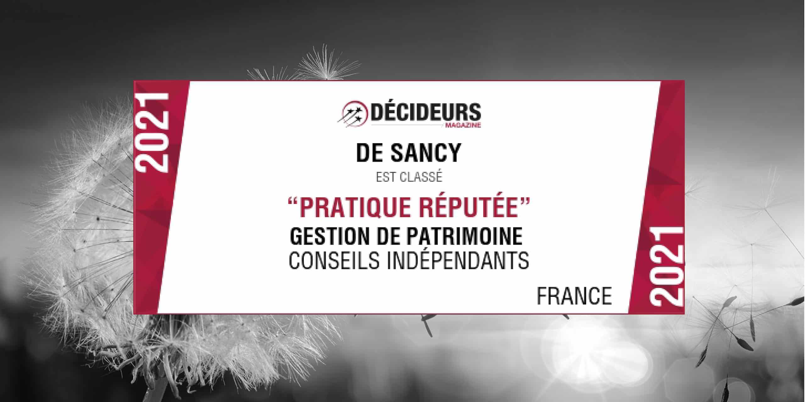 De sancy, gestionnaire patrimoine